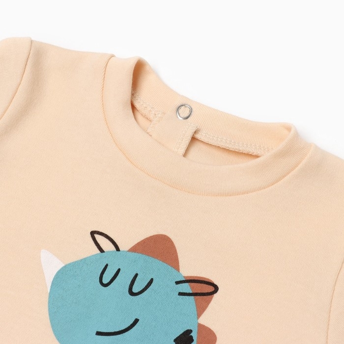 Комбинезон Крошка Я "Дракоша", рост 80-86 см, бежевый