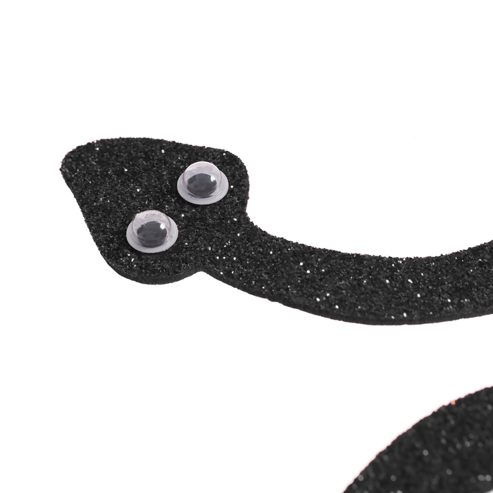 Карнавальный ободок «Змея», цвет чёрный Карнавальный ободок «Змея», цвет чёрный