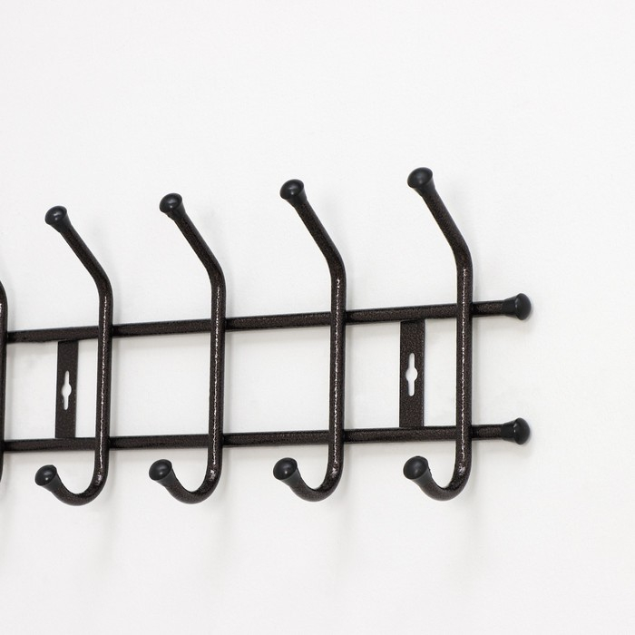 Вешалка настенная на 5 крючков, 48&times;21,5 см, цвет медный антик