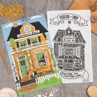 Набор кухонных полотенец Доляна &laquo;Семейный очаг&raquo;, 35х60см-2шт, 100% хлопок