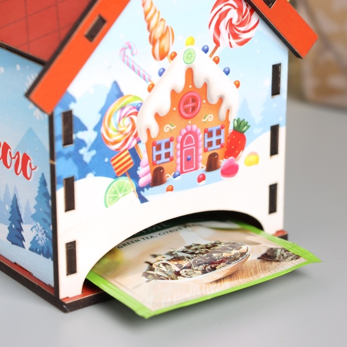 Новогодний чайный домик Новогодний чайный домик "Сладкого года" 10,5х9,5х12 см