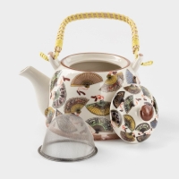 Чайник керамический заварочный с металлическим ситом &laquo;Веера&raquo;, 900 мл