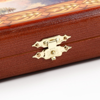 Нарды деревянные большие, настольная игра "Медведь", 40 х 40 см, с шашками