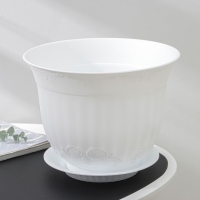 Горшок с поддоном &laquo;Ангара&raquo;, 7 л, белый