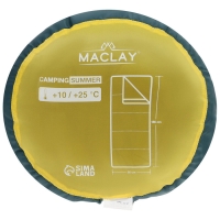 Спальный мешок maclay camping summer, одеяло, 2 слоя, левый, 185х90 см, +10/+25&deg;С