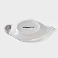 Подставка под чайный пакетик Доляна «Зайка», 12×9 см, цвет белый Подставка под чайный пакетик Доляна «Зайка», 12×9 см, цвет белый