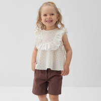 Блузка для девочки MINAKU, цвет белый, рост 128 см Блузка для девочки MINAKU, цвет белый, рост 128 см