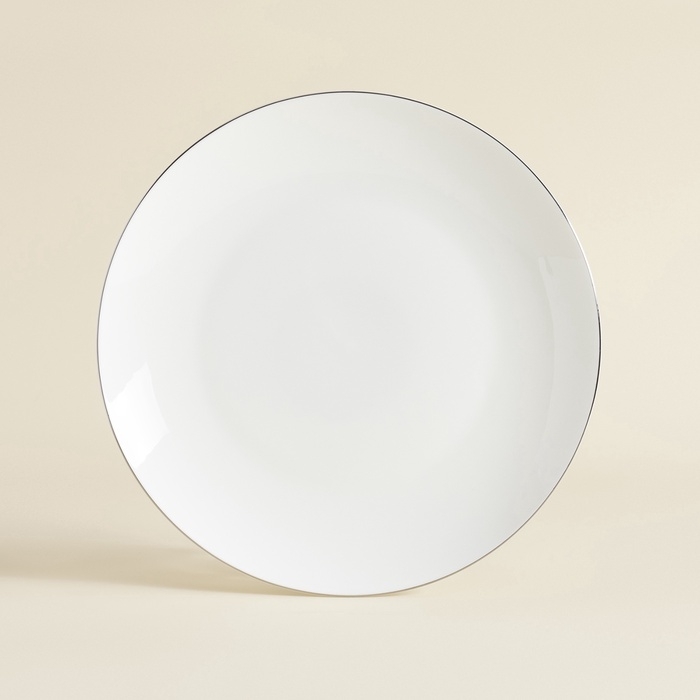 Тарелки SL Home &laquo;Каскарон&raquo;, d=20 см, набор 2 шт, костяной фарфор, белые