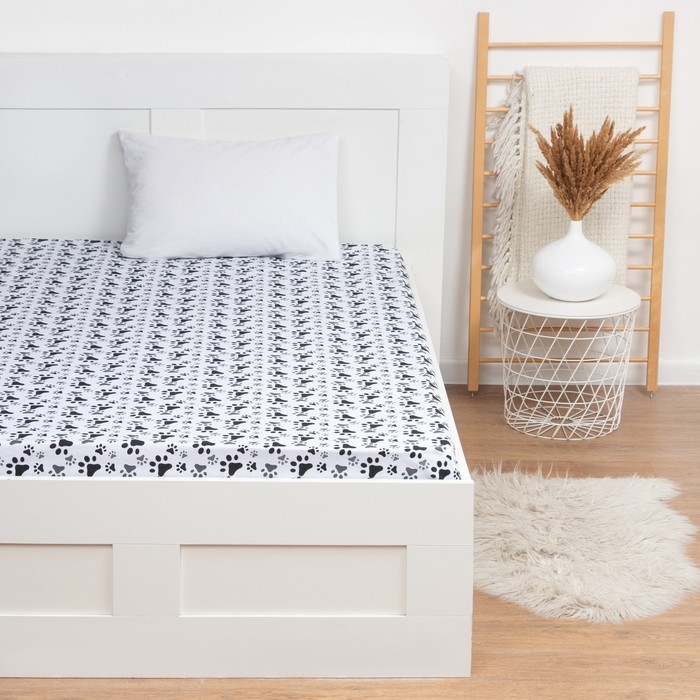 Простыня LoveLife Cat 220х240 см, 100% хлопок, поплин, 125 г/м&sup2;