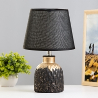 Настольная лампа "Барил" 1хE14 черный 20х20х31 см RISALUX Настольная лампа "Барил" 1хE14 черный 20х20х31 см RISALUX