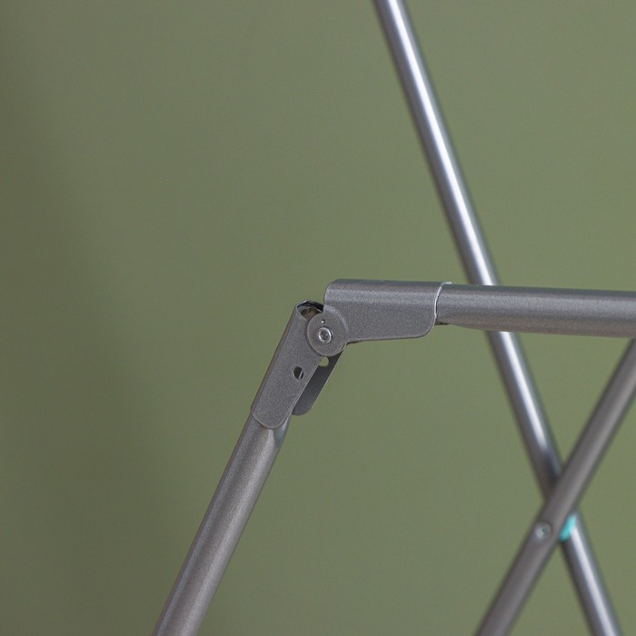 Сушилка для белья напольная складная, рабочая длина 18 м, высота от пола 95 см, ширина 54 см, цвет серый