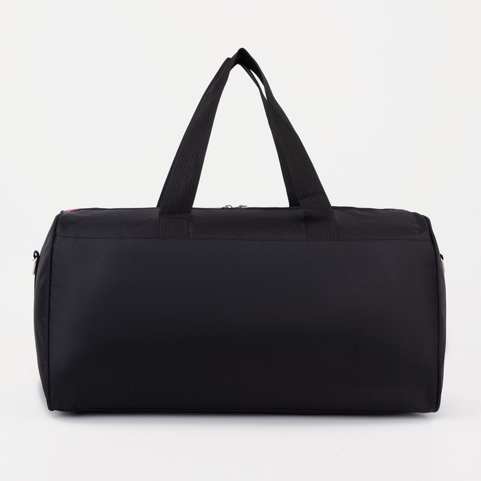 Сумка спортивная женская на молнии, наружный карман, средний размер, цвет чёрный/розовый Сумка спортивная женская на молнии, наружный карман, средний размер, цвет чёрный/розовый