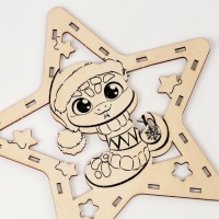 Новогодний ночник &laquo;Звезда-змея&raquo;, 16 &times; 15 &times; 4,5 см