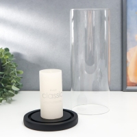 Подсвечник дерево, стекло на 1 свечу "Эстет" 21,5х12,5х12,5 см Подсвечник дерево, стекло на 1 свечу "Эстет" 21,5х12,5х12,5 см