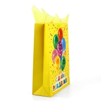 Пакет ламинированный двухсторонний &laquo;С Праздником&raquo;, с тишью и открыткой, L, 40 &times; 31 &times; 11,5