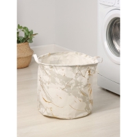 Корзина для белья Доляна &laquo;Монро&raquo;, 35&times;45 см, цвет белый
