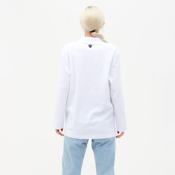 Поло с длинным рукавом President, размер M, цвет белый Поло с длинным рукавом President, размер M, цвет белый