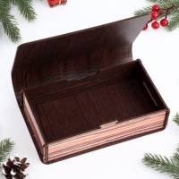 Шкатулка Книга Новогодняя Синяя, 20х13х5 см Шкатулка Книга Новогодняя Синяя, 20х13х5 см