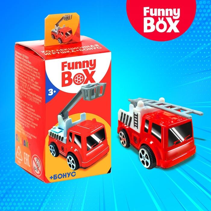 Игровой набор Funny Box &laquo;Пожарная техника&raquo;: карточка, фигурка, лист наклеек