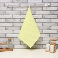 Полотенце "Доляна" цвет жёлтый 35х60 см, 100% хлопок, крупная вафля 220 г/м2