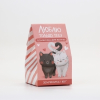 Бомбочка для ванны &laquo;Люблю только тебя&raquo;, 40 г, аромат земляники, ЧИСТОЕ СЧАСТЬЕ