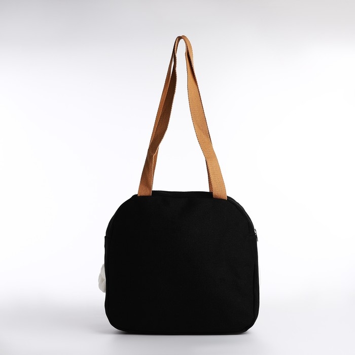 Сумка молодёжная на молнии, цвет чёрный Сумка молодёжная на молнии, цвет чёрный