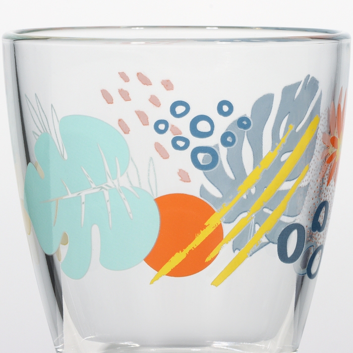 Стакан низкий стеклянный &laquo;Тропики&raquo;, 250 мл, МИКС