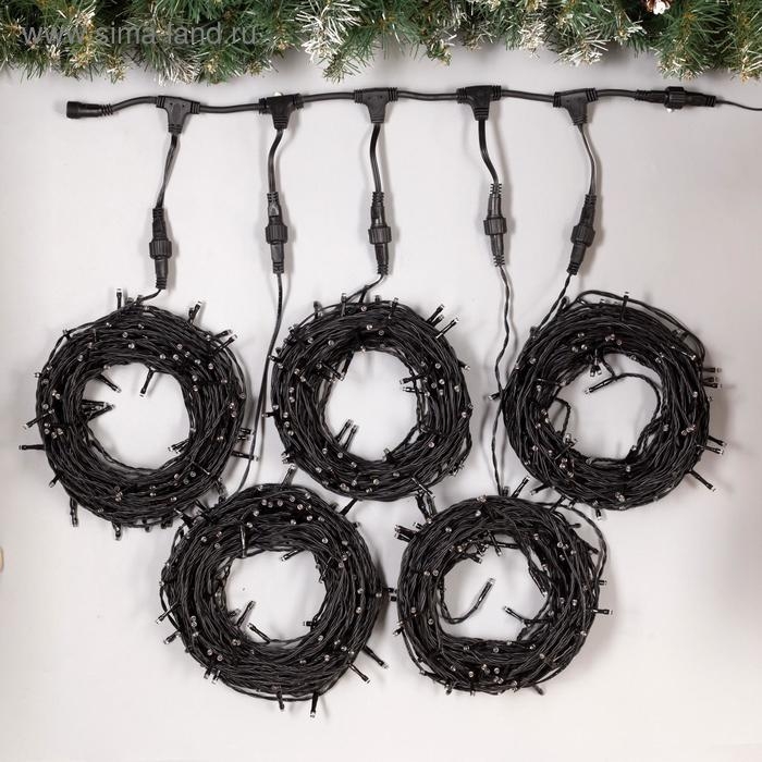 Гирлянда «Клип-лайт» 5 нитей по 20 м, IP44, УМС, тёмная нить, 665 LED, свечение фиолетовое, 24 В Гирлянда «Клип-лайт» 5 нитей по 20 м, IP44, УМС, тёмная нить, 665 LED, свечение фиолетовое, 24 В