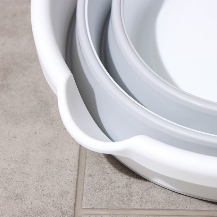 Ведро складное «Флекс», 10 л, 32×34×26 см, цвет смоки Ведро складное «Флекс», 10 л, 32×34×26 см, цвет смоки