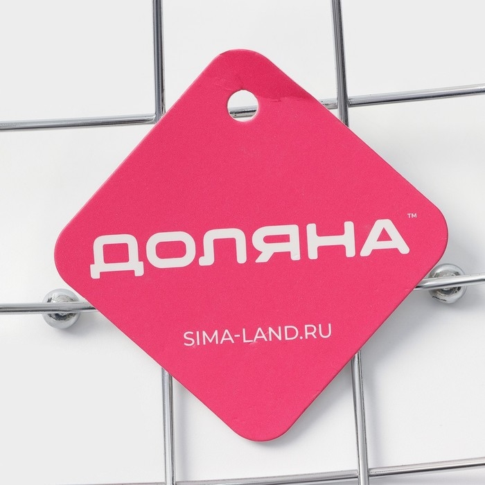 Фруктовница Доляна &laquo;Решето&raquo;, 23,5&times;23,5&times;10,5 см, цвет серебряный