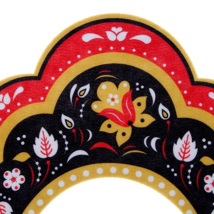 Карнавальный кокошник &laquo;Русская красавица&raquo; из фетра, с нанесением