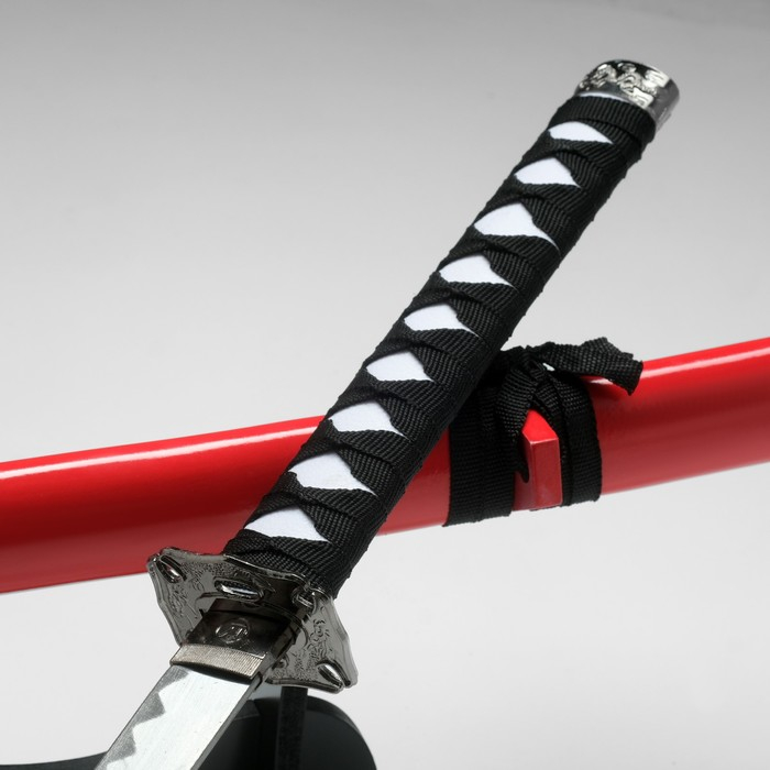 Сувенирное оружие &laquo;Катана на подставке&raquo;, красные ножны, 103см