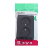 Розетка двойная SE Blanca, 16 А, 250 В, накладная, без з/к, IP20, антрацит, BLNRA000216 Розетка двойная SE Blanca, 16 А, 250 В, накладная, без з/к, IP20, антрацит, BLNRA000216