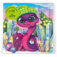 Пазлы для детей деревянные &laquo;Новый год! Фиолетовая змея&raquo;, 16 элементов, символ года 2025