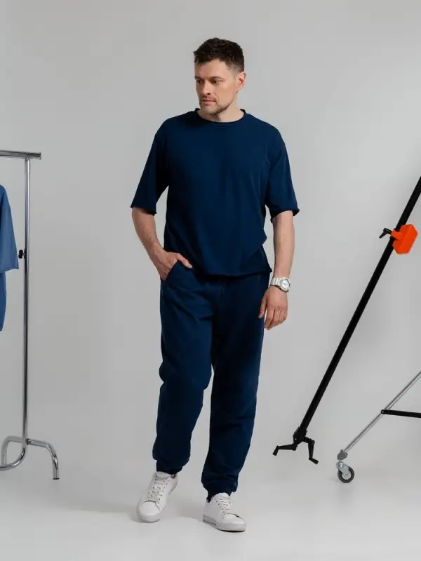 Футболка оверсайз Vozduh 2.0, темно-синяя, размер XS/S