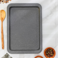 Противень Доляна &laquo;Элин Мрамор. Прямоугольник&raquo;, 33&times;23&times;2 см, антипригарное покрытие, цвет серый