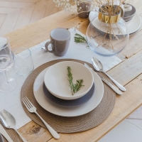 Тарелка керамическая обеденная Доляна &laquo;Пастель&raquo;, d=27 см, цвет крем-брюле