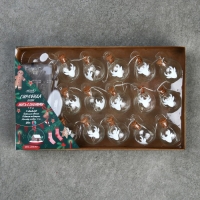 Гирлянда «Нить» 1.6 м с насадками «Шарики с оленем», IP20, серебристая нить, 15 LED, батарейки ААх2 (нет в комплекте), свечение мульти Гирлянда «Нить» 1.6 м с насадками «Шарики с оленем», IP20, серебристая нить, 15 LED, батарейки ААх2 (нет в комплекте), свечение мульти