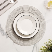 Салфетка сервировочная на стол Доляна &laquo;Градиент&raquo;, d=30 см, цвет серый