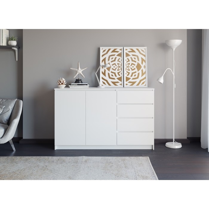 Комод Мори, 1604х404х990, Белый Комод Мори, 1604х404х990, Белый
