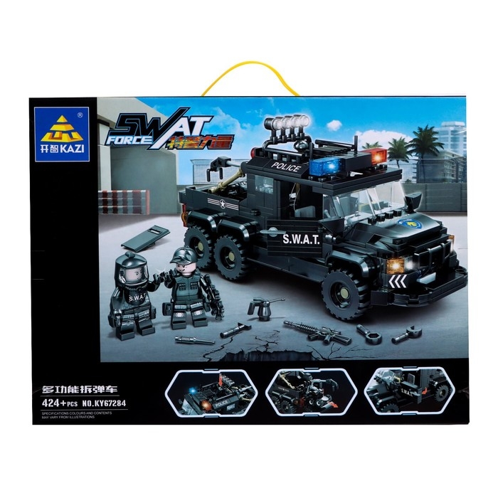 Конструктор спецназ &laquo;Трехосный пикап&raquo;, 424 детали