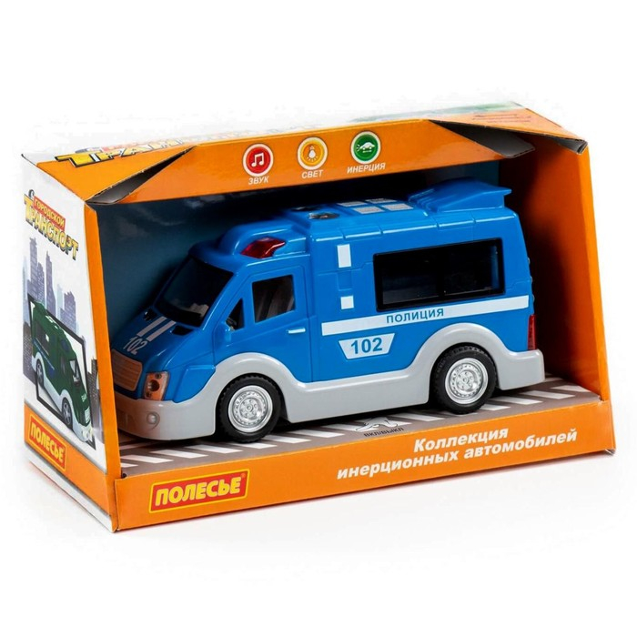 Автомобиль &laquo;Полиция&raquo; инерционный, со светом и звуком, МИКС