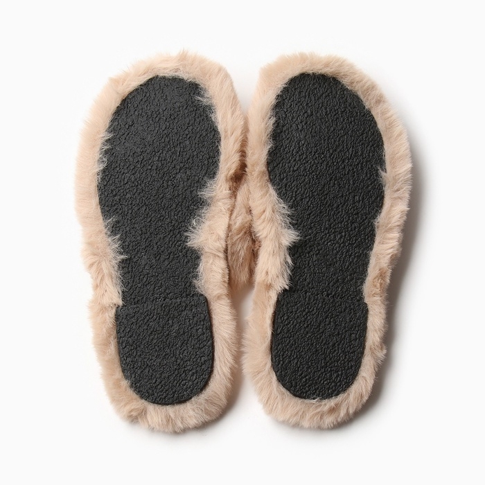 Тапочки женские с открытым носом размер 38, цвет бежевый