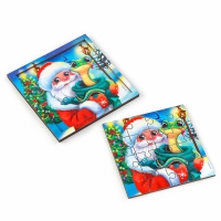 Пазлы для детей деревянные «Новый год! Дед Мороз и змея», 16 элементов, символ года 2025 Пазлы для детей деревянные «Новый год! Дед Мороз и змея», 16 элементов, символ года 2025