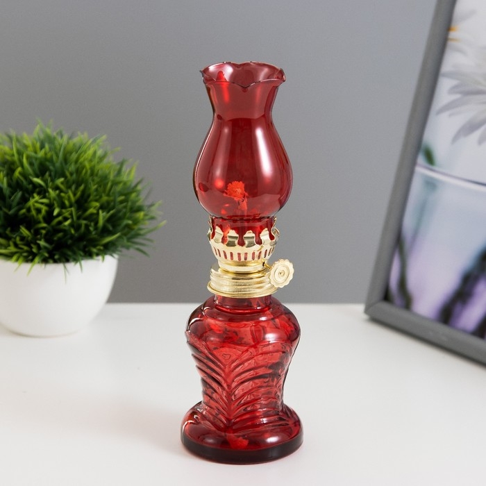 Керосиновая лампа красный 6х6х20 см RISALUX Керосиновая лампа красный 6х6х20 см RISALUX