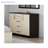 Комод Аура, 820х1000х440, Венге/Дуб молочный Комод Аура, 820х1000х440, Венге/Дуб молочный