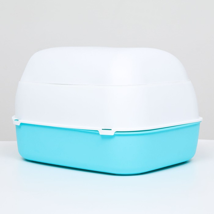 Туалет-домик 43 х 32 х 28 см, бело-голубой Туалет-домик 43 х 32 х 28 см, бело-голубой