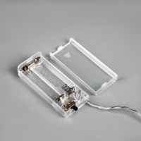 Гирлянда &laquo;Нить&raquo; 2.5 м с насадками &laquo;Ёлочка&raquo;, IP20, прозрачная нить, 10 LED, батарейки AAх2 (не в комплекте), свечение тёплое белое