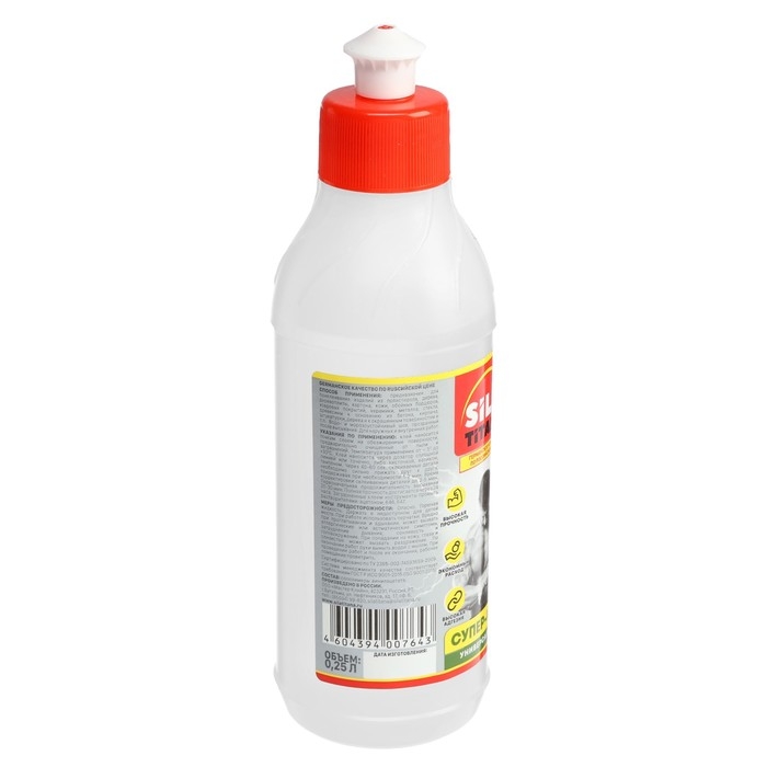 Супер-клей SILA TITANA, универсальный, бутылка 0.25 л Супер-клей SILA TITANA, универсальный, бутылка 0.25 л