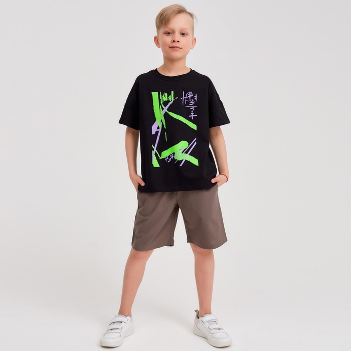 Футболка детская MINAKU Graffiti, цвет чёрный, рост 134 Футболка детская MINAKU Graffiti, цвет чёрный, рост 134